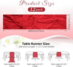 Red Boho Cheesecloth Table Runner 12 Pack 17x108 Inch Sheer Gauze - Image 2