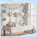 6 Sets Blue Silly Goose Birthday Decoration 15.7 Inch Soft Silly Goose Table Centerpiece Stuffed Animals with Balloon Boxes Hat Geese Plushies Table Decor for Birthday Party Favors - Image 6