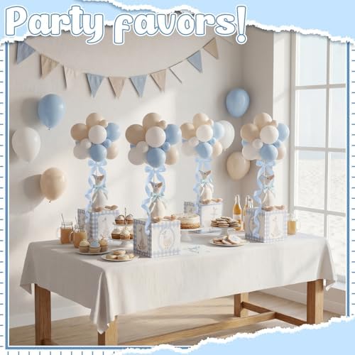 6 Sets Blue Silly Goose Birthday Decoration 15.7 Inch Soft Silly Goose Table Centerpiece Stuffed Animals with Balloon Boxes Hat Geese Plushies Table Decor for Birthday Party Favors - Image 6