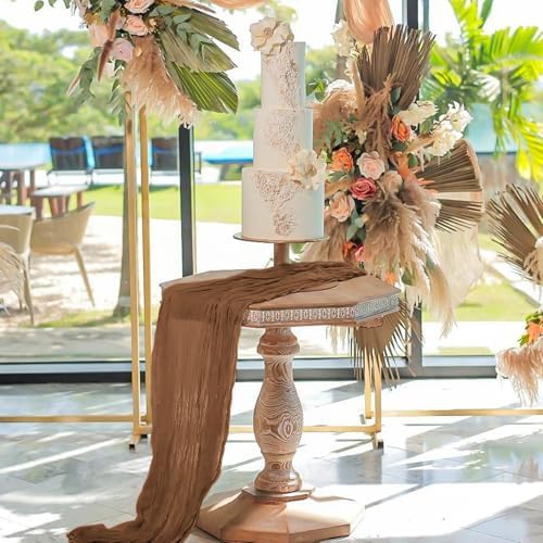 12 Pack Brown 10Ft Cheesecloth Table Runner - Image 7