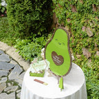 Baby Shower Guest Book Alternative Wooden Drop Box Frame Keepsake Avocado - Image 5