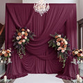 10ft×15ft Burgundy Backdrop Curtain for Wedding Parties by PartyVillage