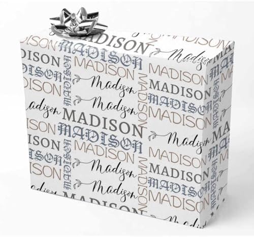 AOFUN Personalized Name Text Custom Wrapping Paper Picture Personalized Gift Wrap Paper Custom Wrapping Paper Picture Custom Name Wrapping Paper 3 Rolls 58"" x 23"", Style 23 by Unknown