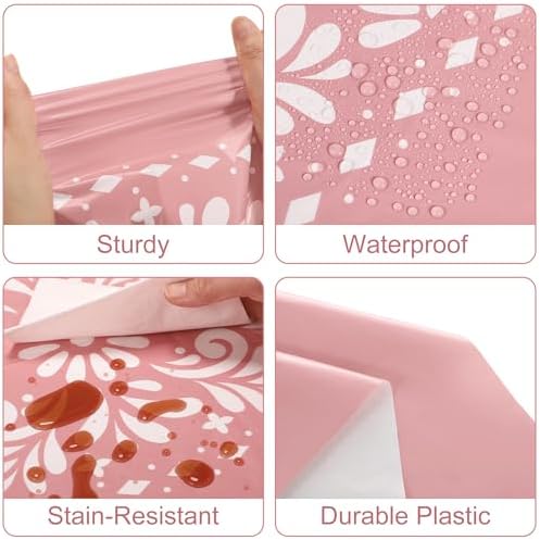 Cielito Lindo Mexican Tablecloth, 54×108 Inch, Pink, 8 Pcs - Image 4