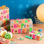WRAPAHOLIC Jumbo Birthday Wrapping Paper Roll - 30 Inch x 100 Feet Jumbo Roll Colorful Happy Birthday Wrapping Paper for Girls Boys Kids, Baby Shower, Party - Image 6