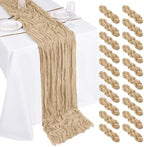 20 Pack Cheesecloth Table Runner - 17x108 Inch Beige Boho Gauze Cheese Cloth Table Runners for Baby Bridal Shower Decoration Wedding Party Summer Garden Farmhouse by Unknown