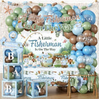 143pcs Fishing Baby Shower Decorations Gone Fishing Party Welcome Baby Boy by Unknown