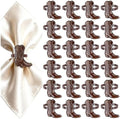 24PCS Western Party Decorations Cowboy Boot Napkin Rings Rustic Farmhouse Western Napkin Holder Metal Tissue Rings Buckles Cowboy Birthday Party Supplies by EYNDYN