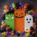 Moukeren 3 Pcs Halloween Arch Cover 4ft 5ft 6ft Pumpkin Ghost Theme by Moukeren