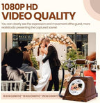Video Audio Guest Book Wedding Phone,1080P HD Video Phone Guestbook, Preserve Your Special Occasions, Ideal for Wedding Bridal Shower, Birthday, Graduations, Baby Shower(Retro Brown) - Image 5