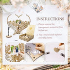 Wedding Guest Book Alternative, Rustic Heart Shaped Wooden Guest Book with 100 Wooden Hearts Tree for Wedding Party Birthday, Personalized Wedding Decor with Guest Sign-In Box & Heart Frame for Photo - Image 4