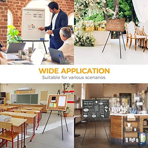 VISWIN 63" Black Easel Stand for Wedding Signs, Adjustable Wooden Display Easel with Holder, Tripod Floor Easel for Welcome Board, Poster, Picture, Photos, Paintings - Image 6