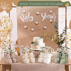Tranqun 4 Sets Baby Booties Centerpiece No Floral DIY,Bow,Sage Green - Image 5