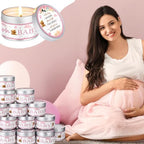 MTLEE Bear 24 Pcs Baby Shower Party Favors Candles Lavender Scented Baby Shower Favors for Guests Rustic Tealights Candles Gender Reveal Return Gifts(Pink, 1.2 oz) - Image 6