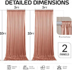 Rosy Satin Backdrop Curtains 2 Panels - Glitter Photo Drapes for Baby Shower, 10x10FT Shimmer Back Drop Cloth, Wrinkle Free for Birthday Party Bachelorette Bridal Shower Stage Background - Image 6