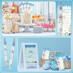 145 Pieces Donut Baby Shower Favors for Guest Sprinkled with Love Ballpoint Pens and Keychains Gifts for Boys Bulk Retractable Baby Shower Pens Gender Reveal Thank You Cards Souvenirs Prizes - Image 6