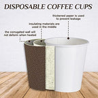 LITOPAK 80 Pack 12 oz Disposabel Paper Cups, Coffee Cups with Lid, Stirrers - Image 3
