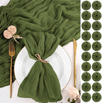 100 Pack Olive Green Napkins 20x20Inch Cheesecloth Napkins by Lumaycens