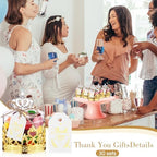 Jingmore 30 Sets Mini Crown Candy Boxes Party Favor,Gold and Clear - Image 4