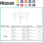 Hiasan Khaki and White Checkered Tablecloth 60 x 60 inch, 2 Pack - Image 5