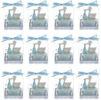 Keepsake Figurine 12 pcs Stork Carrying Clear Blue Pacifier | Awesome Decorations or Party Favors | for Pregnancy Announcements, Gender Reveals, Birthday and Special Celebrations - Image 3