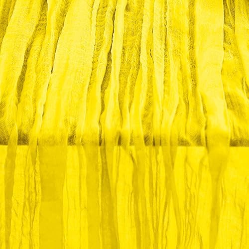 10 Pack Yellow Cheesecloth Table Runner 35x120 Inch 10Ft Rustic Gauze Cheese Cloth Table Runner Sheer Cheesecloth Table Runners for Wedding Party Bridal Shower Decoration - Image 5