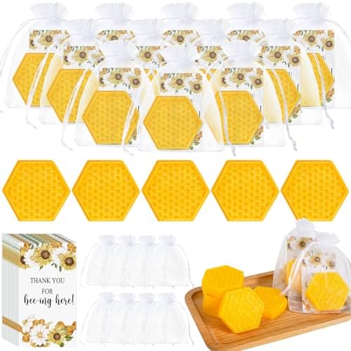 50 Set Bee Theme Baby Shower Soap Favors for Guests by Anglechic