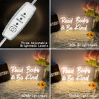 Read Books And Be Kind Neon Sign for Wall Decor, Dimmable Neon Light Signs for Bedroom LED Signs for Classroom Bookstore Library Study Reading Study Room Decoration - Image 6