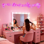 You're Like Really Pretty Neon Sign for Wall Decor (Hot Pink, 88.2in) - Image 4