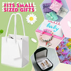 Zhehao 50 Pack Mini Gift Bags Bulk with Handles and Tags,White - Image 4