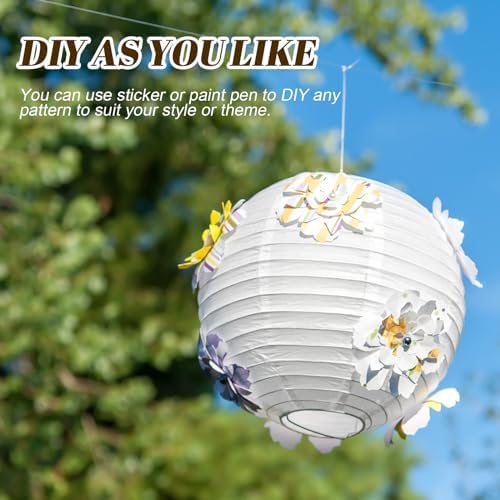 Treela 90Pack White Chinese Paper Lantern for Wedding Party Decor, 6 Inch - Image 4