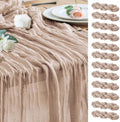 Wokceer Cheesecloth Table Runner Nude Pink 10FT Boho Gauze Runner, 12 Pack by Wokceer