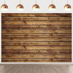 Wood Backdrop for Photoshoot Brown Wooden Panel Rustic Photo Background for Video Zoom Podcast Studio Office Wall Decor Baby Shower Birthday Wedding Party Banner Decorations Polyester Fabric 10x8ft - Image 3