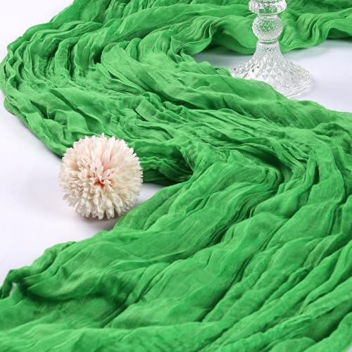 12 Pack 10Ft Green Cheesecloth Table Runner 23 x 120 Inch - Image 3