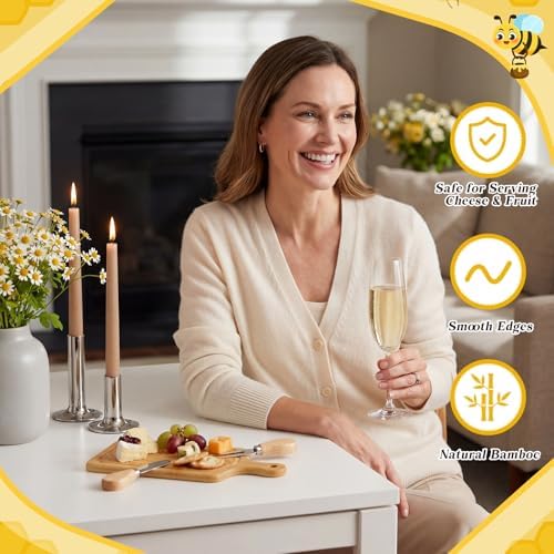 Nuenen 4 Sets Baby Shower Game Prizes Bee Mini Charcuterie Board, Rectangle - Image 3