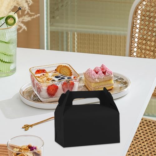 ZSDRTYU Treat Boxes, 50 Pcs Gable Boxes Party Favor Boxes, Kraft Gable Treat Boxes For Christmas Party Decorations Birthday Favors (Black) - Image 7