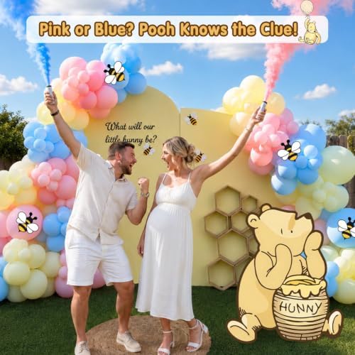 Classic Winnie Bear Gender Reveal Decorations Cutout Large 27.5Inch - Image 3