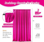 10 x 7 Feet Rose Red Backdrop Curtain for Partie, Background Curtains for Photoshoot, Birthday, Wedding, Halloween, Thanksgiving, Christmas Day, New Year Party Decorations 5Ft x 7Ft, 2 Panels - Image 2