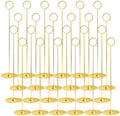 Urban Deco 24PK Table Number Holders Place Card Holders 12 Inch Table Card Holders Steel Card Holders for Photos, Food Signs, Memo Notes, Weddings, Restaurants, Birthdays (Gold 24PK) by UrbanDeco