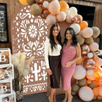 Withu Mexico Brown Arch Backdrop Cover for Baby Shower Mexican Talavera Fiesta Wedding Bridal Shower Baptism Birthday Party Arched Wall Decoration Doubleside Banner Background 3.3x6ft - Image 3