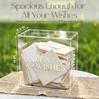 Clear Acrylic Wedding Card Box DIY Kit with Faux Flowers - 10x10x5.6 Inch - Image 2
