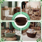 LemonRoad 5 Pcs Woodland Party Supplies, Sage Green Brown Empty Gift Basket - Image 5