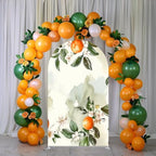 Blush Pink Floral Arch Covers Stretchy Backdrop Citrus Lemon A Little Cutie is on The Way Arch Background Baby Shower Party Decoration (7.2x4ft(220x120cm),GX-2893) - Image 3