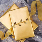 RUSPEPA Gold Wrapping Paper - Solid Color Metallic Matte Gold Foil Gift Wrap Paper Jumbo Roll Perfect for Wedding, Birthday, Christmas, Baby Shower, Graduation Congrats - 30 Inches x 100 Feet - Image 2