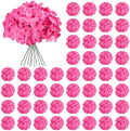 Auihiay 64Pcs Hydrangea Artificial Flowers, Rose Red Artificial Flowers by Auihiay