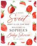 Andaz Press Personalized Berry Sweet Baby Shower Sign, 16x20 Inches, Canvas, Baby Shower Decor by AndazPress