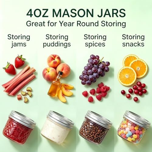 24PACK Mini Mason Glass Canning Jars,4 OZ Jelly Jars with Regular Lids - Image 5