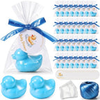Leelosp Duck Soap Party Favors Gift with Transparent Bags and Thanks Tag for Baby Shower Guest Reveal Baptism Shower Wedding Birthday Summer Party Favor Decorations Supplies(50 Sets,Blue) by Leelosp