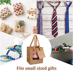 50 Pcs 4 x 2.75 x 4.5 in Brown Kraft Paper Gift Bags with Window & Handles - Image 5