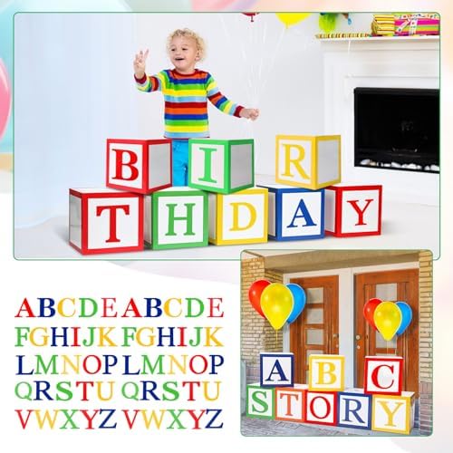 Kolldenn 6 Pcs Custom Letter Balloon Boxes with 104 Letter Cutouts - Image 6